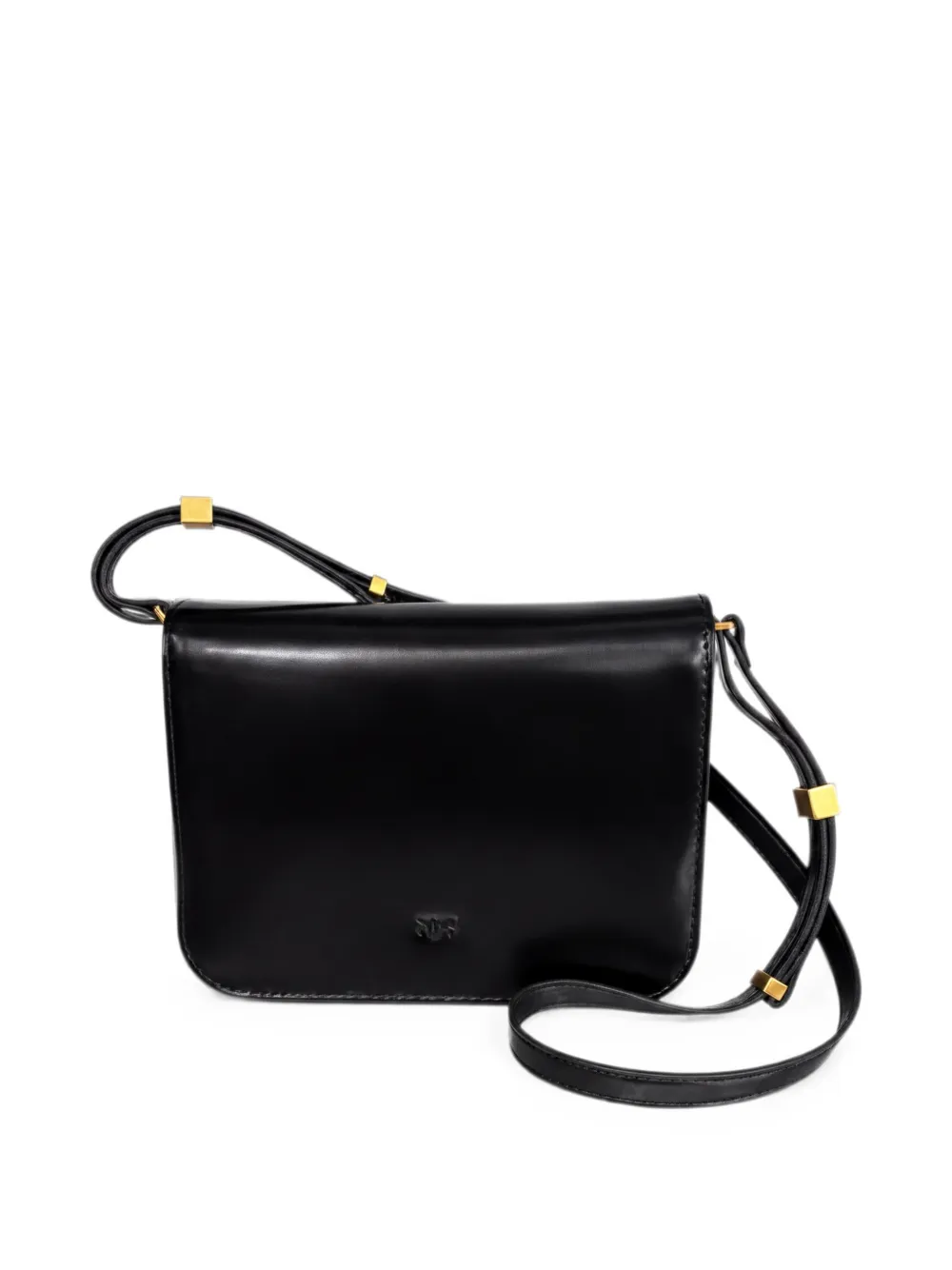 PINKO Love Birds leren crossbodytas Zwart