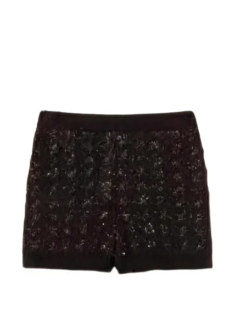 TWINSET jacquard-knit shorts with houndstooth pattern