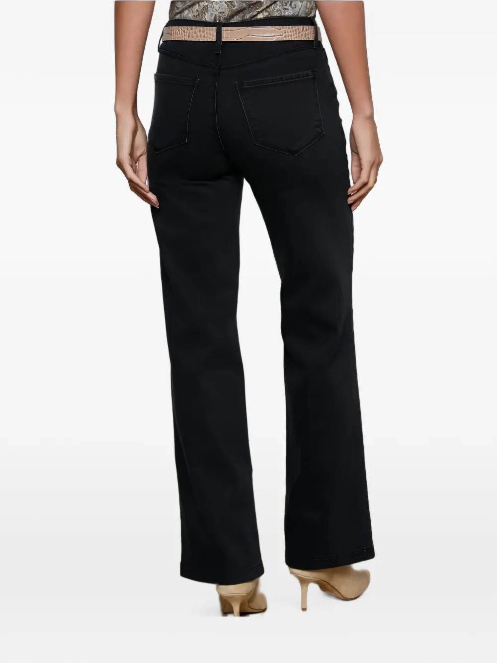 L'Agence Scottie jeans met verwassen effect Zwart