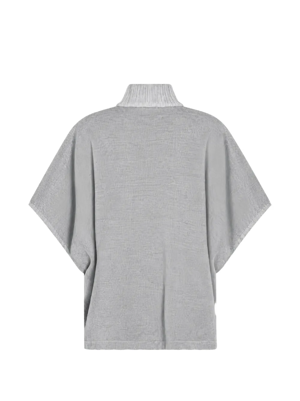 Fabiana Filippi Beaver zip-up cape coat Grijs