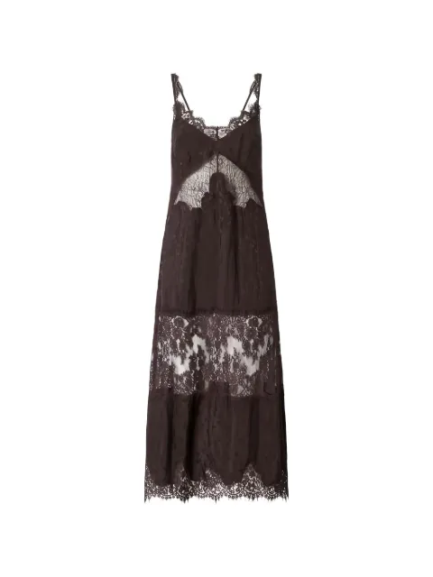 PINKO Gestuftes Kleid mit Spitzensaum