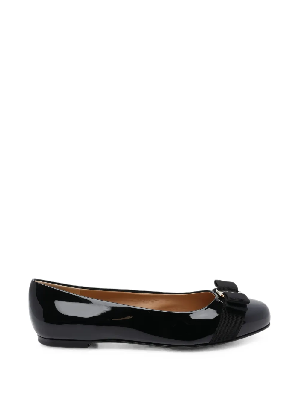Ferragamo Vara bow patent-leather ballet flats