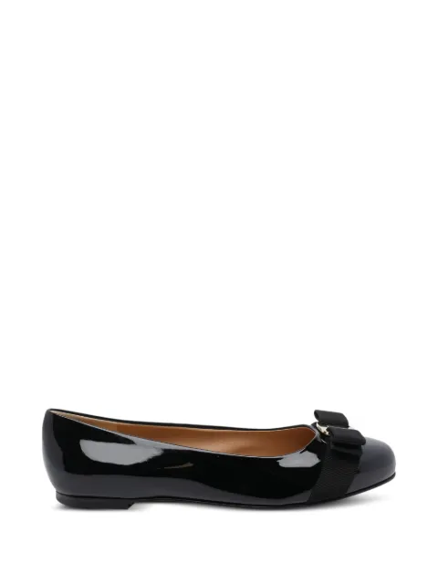 Vara bow patent-leather ballet flats