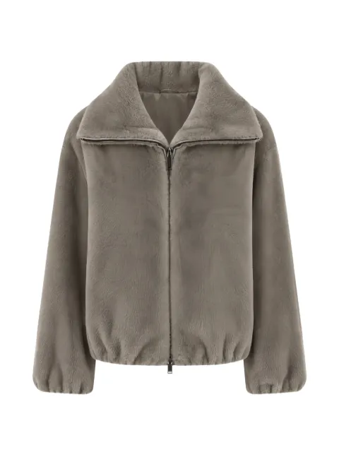 P.A.R.O.S.H. faux-fur elasticated-hem jacket
