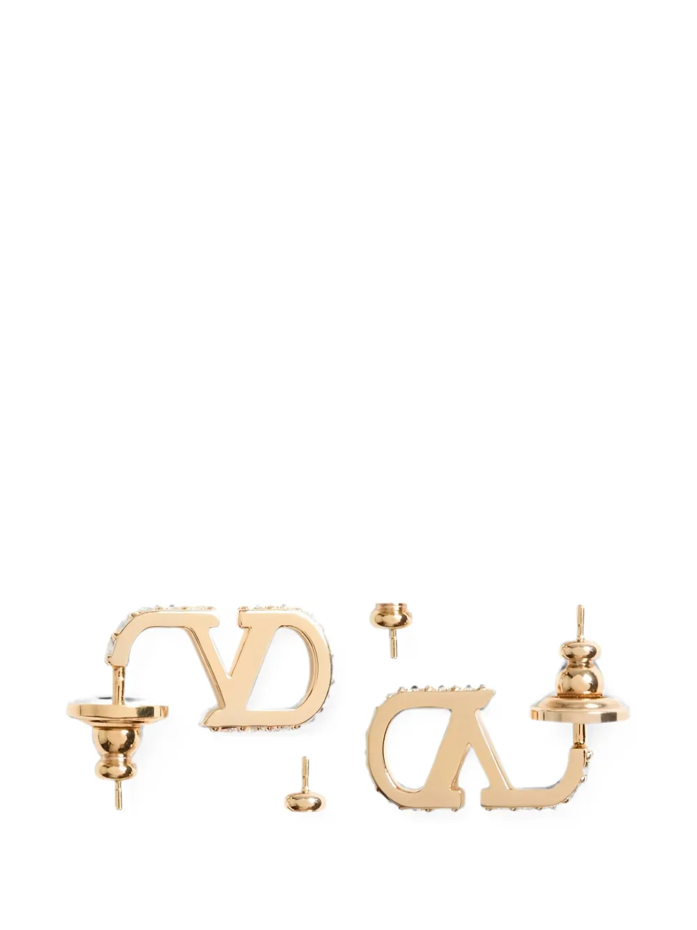 Valentino Garavani VLogo Signature crystal-embellished earrings - Oro
