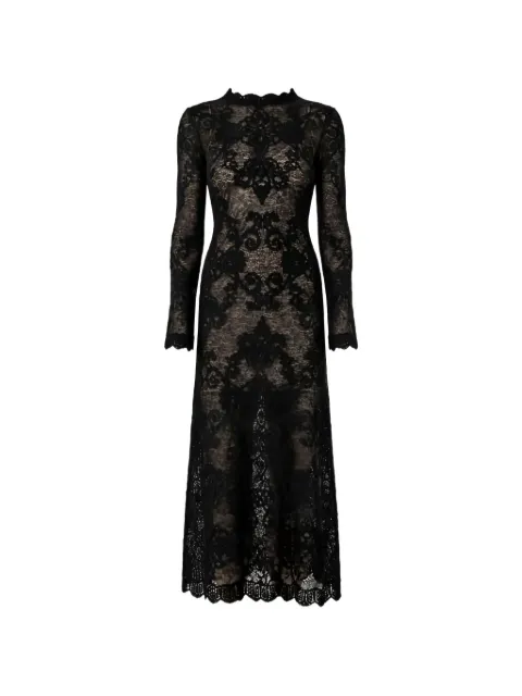 TWINSET long jacquard alpaca blend knit dress