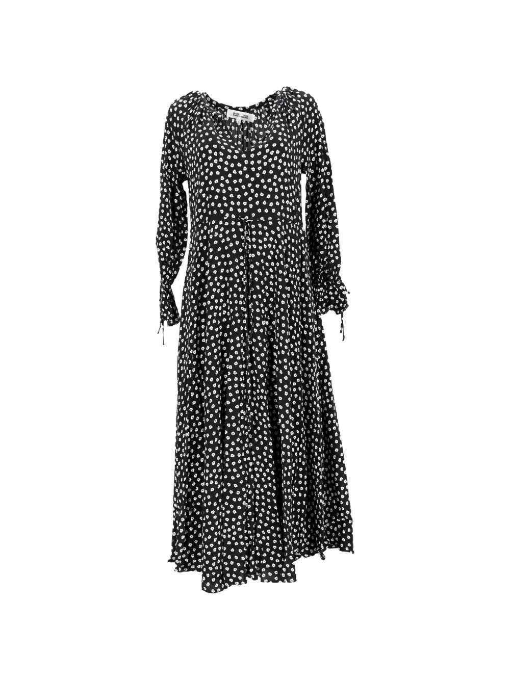 Diane Von Furstenberg Vintage Imogen floral-print maxi dress - Black