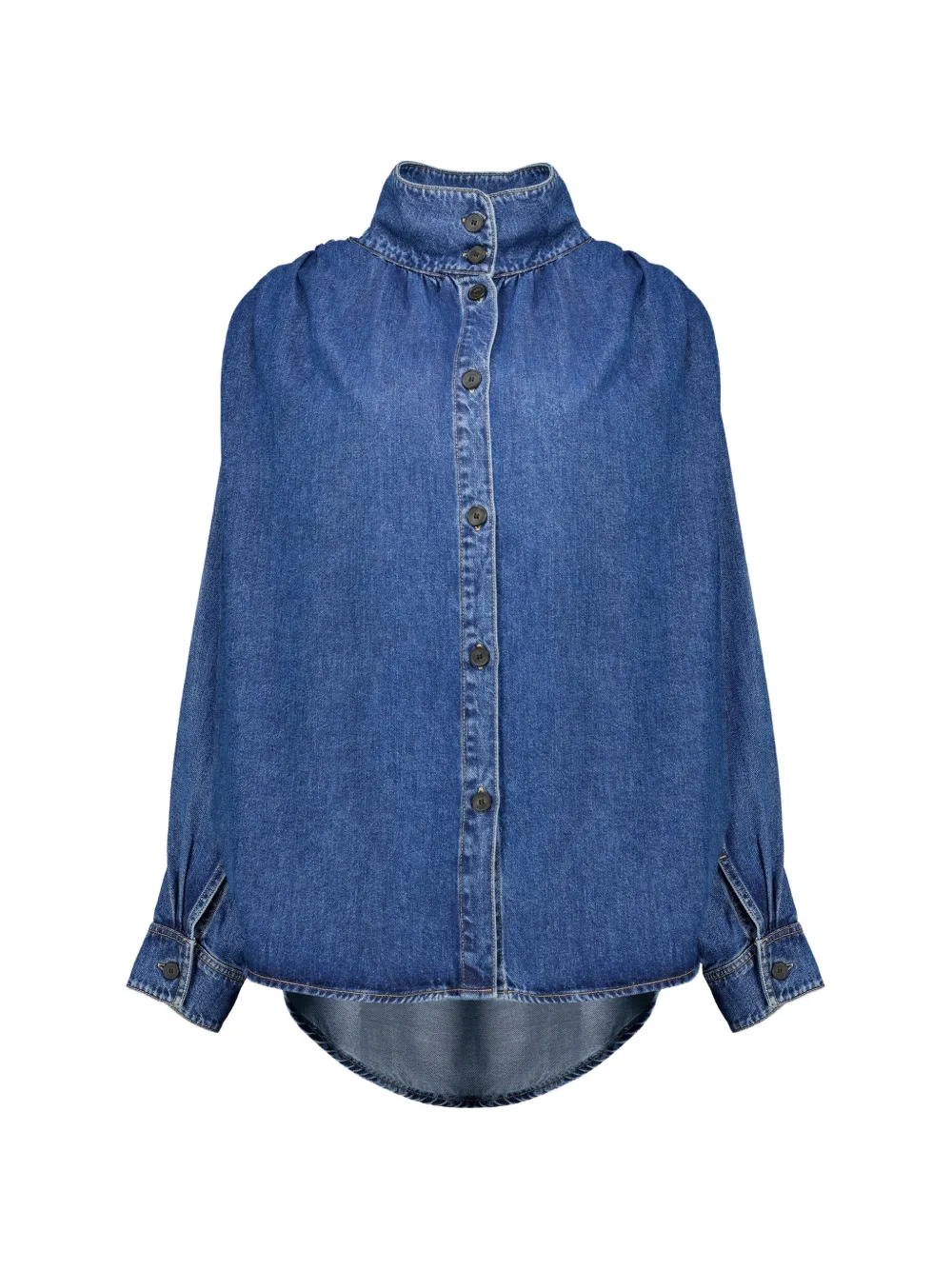 IRO Julie high-neck button-up shirt - Blu
