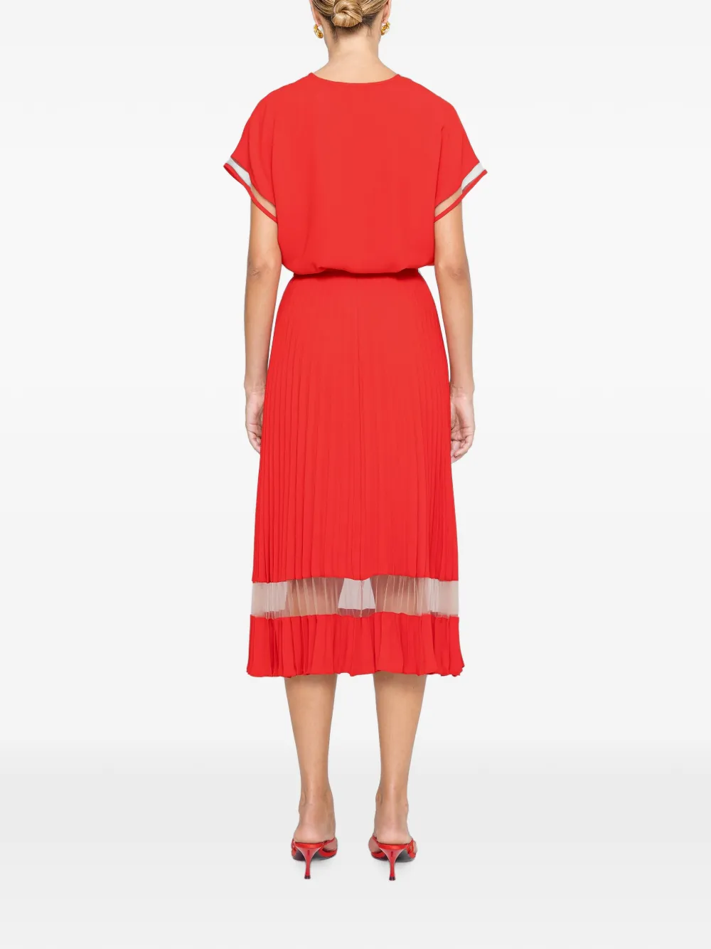 NISSA Top met V-hals Rood