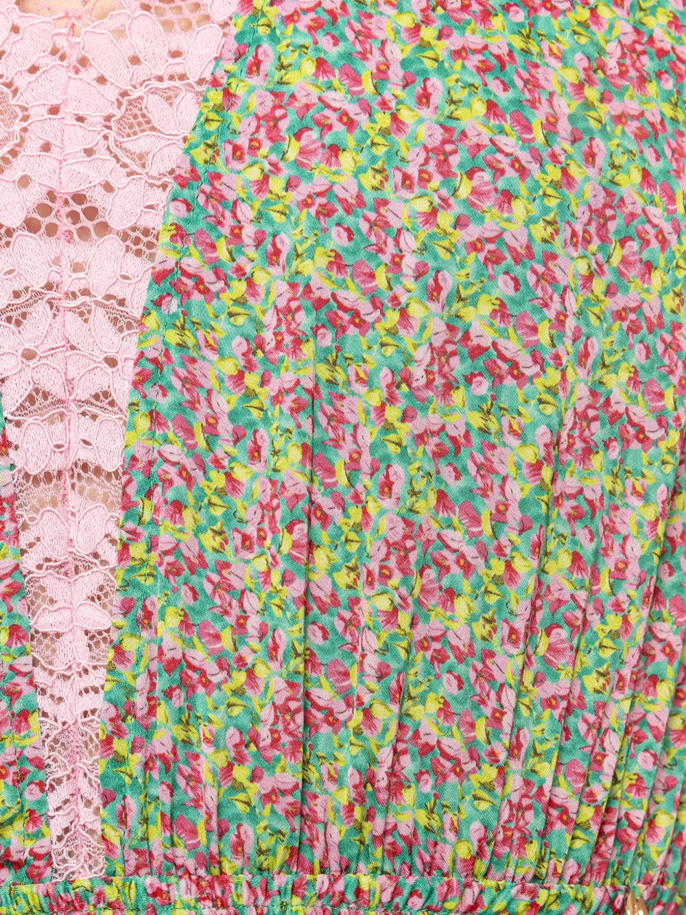 NISSA Viscose midi-jurk met kanten detail Groen