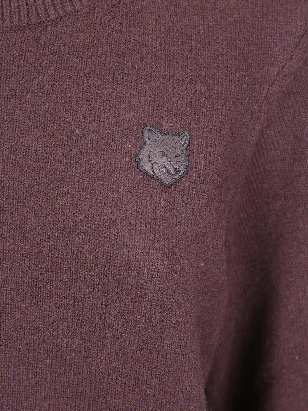 Maison Kitsuné Trui met vossenkop Paars