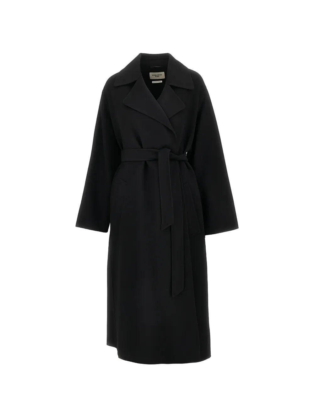 Weekend Max Mara belted wrap single-breasted coat - Black