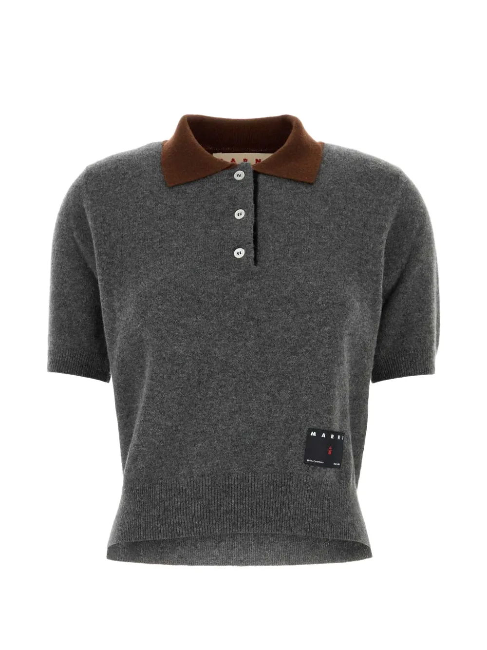 Marni cashmere polo shirt - Grigio