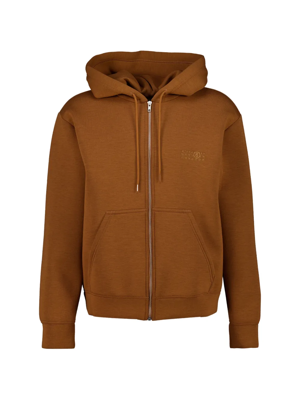 MM6 Maison Margiela zip-up hoodie - Marrone