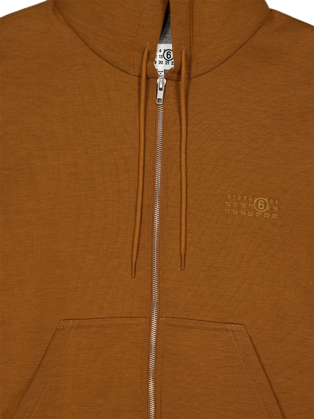 MM6 Maison Margiela Hoodie met rits Bruin