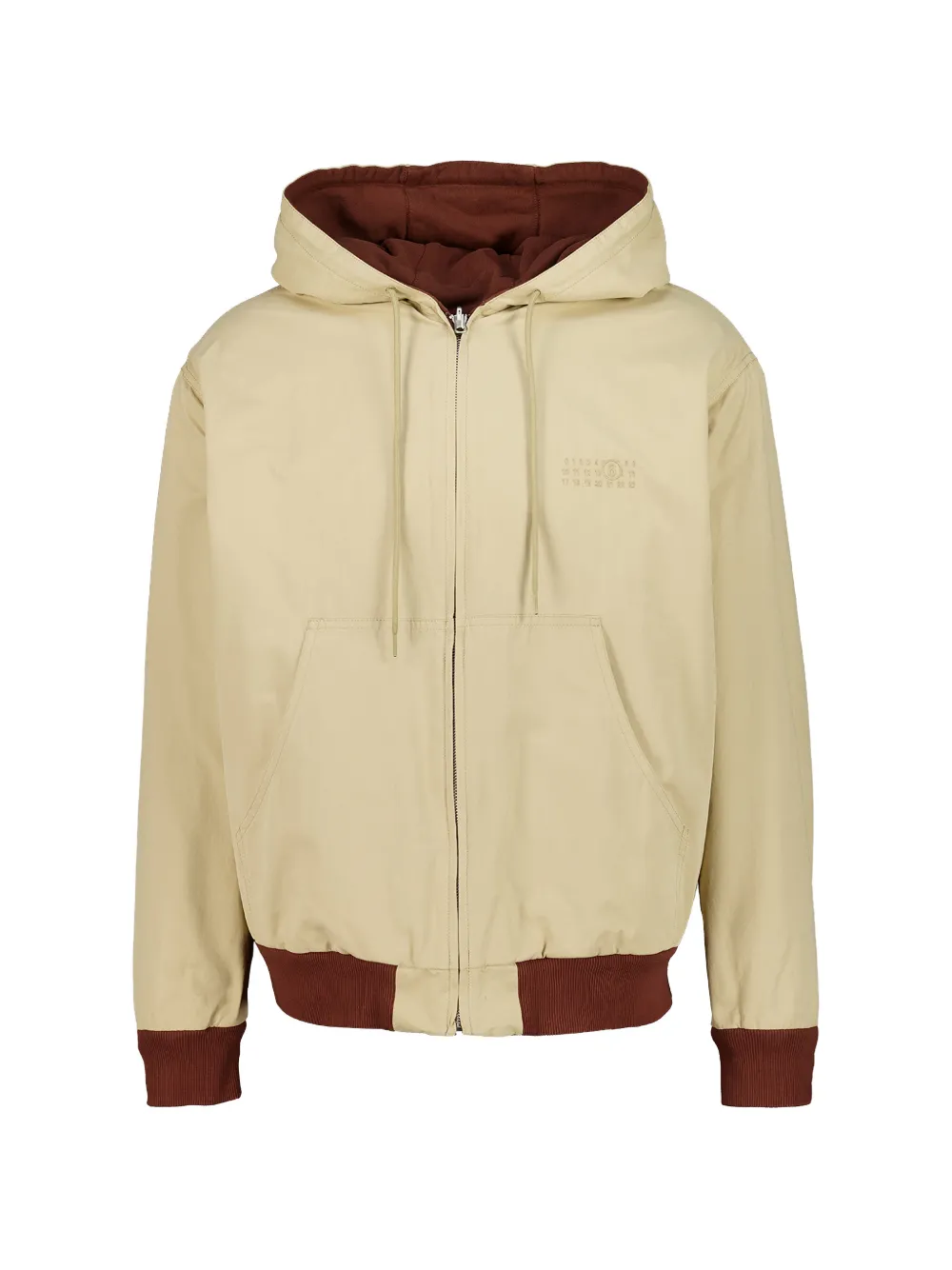MM6 Maison Margiela reversible hooded jacket - Toni neutri