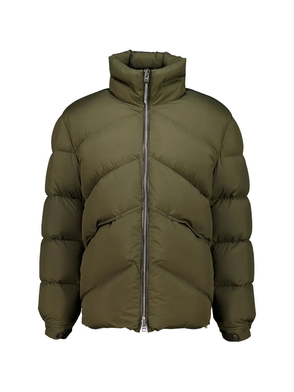 TOM FORD chevron-quilted padded jacket - Green