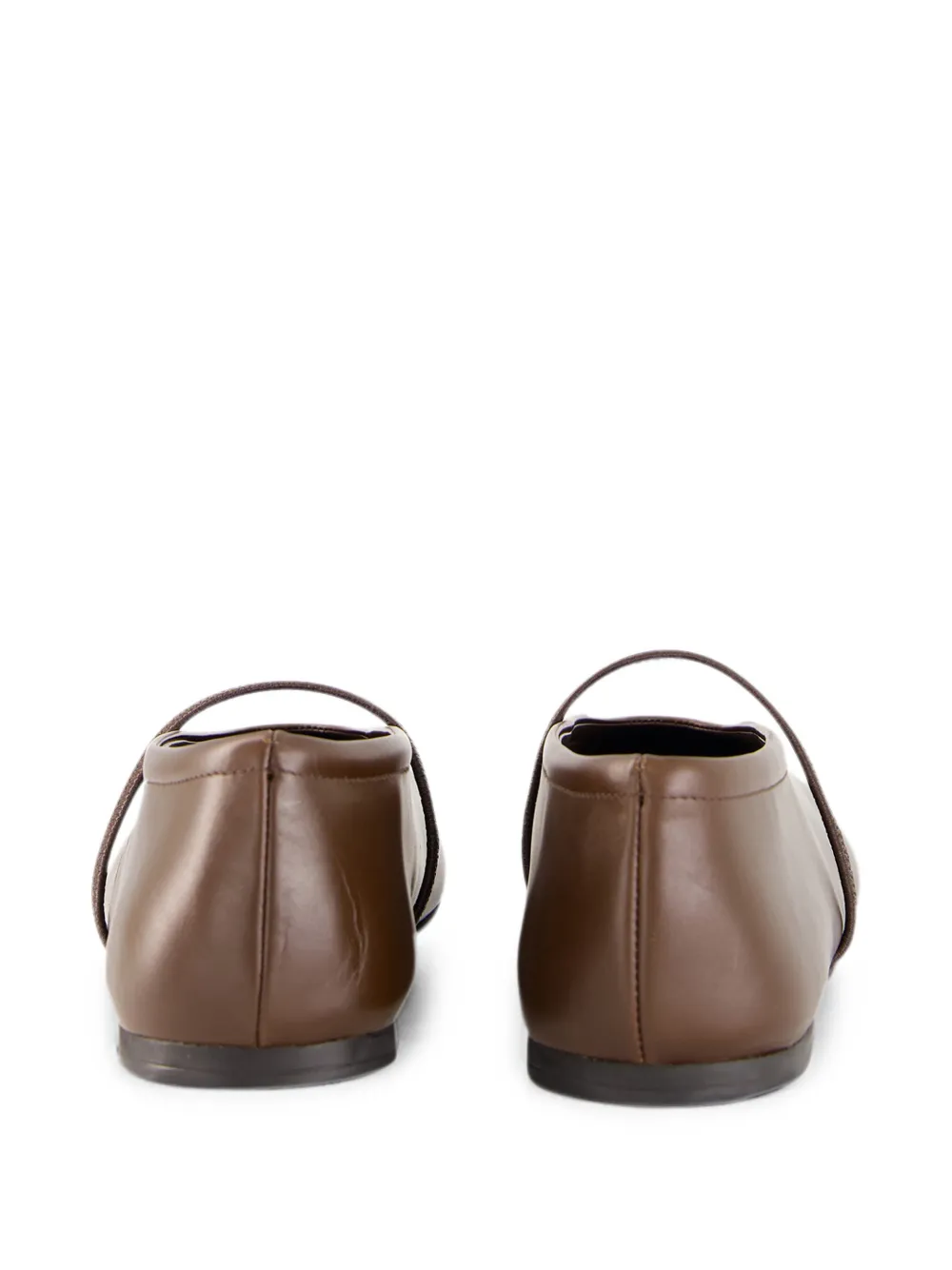 Miu elasticated-strap leather ballet flats Bruin