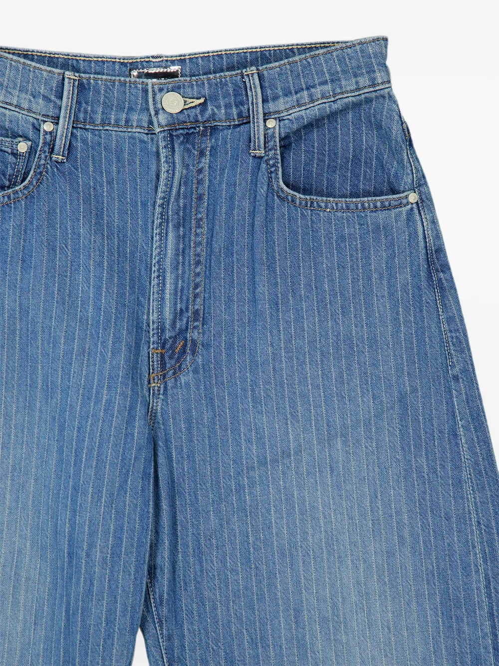 MOTHER The Lasso jeans met krijtstreep Blauw