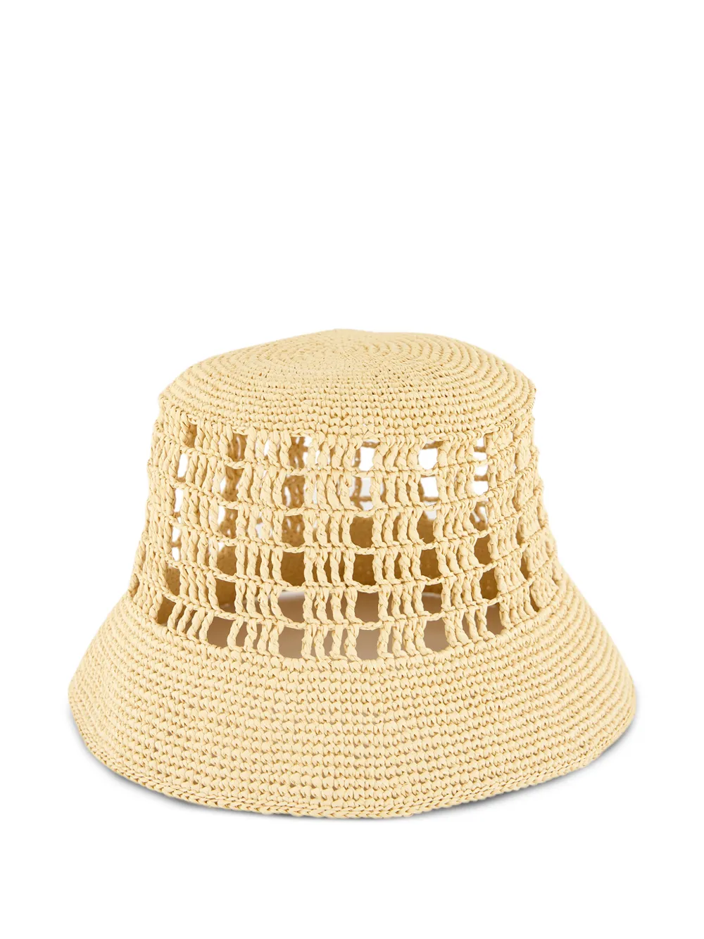 Borsalino Jane crochet bucket hat - Nude