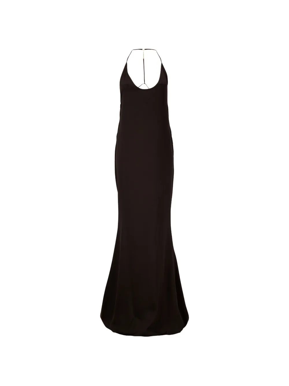 TOM FORD halterneck silk evening maxi dress - Brown