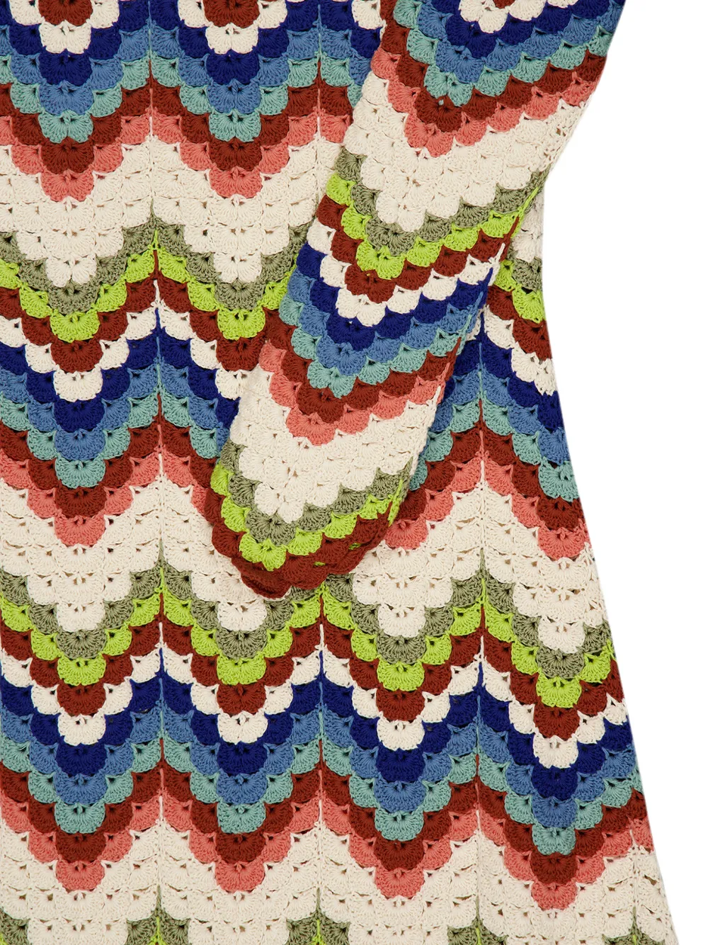 Escvdo Bahia Chevron-pattern Crochet Maxi Dress in Neutrals, view 4