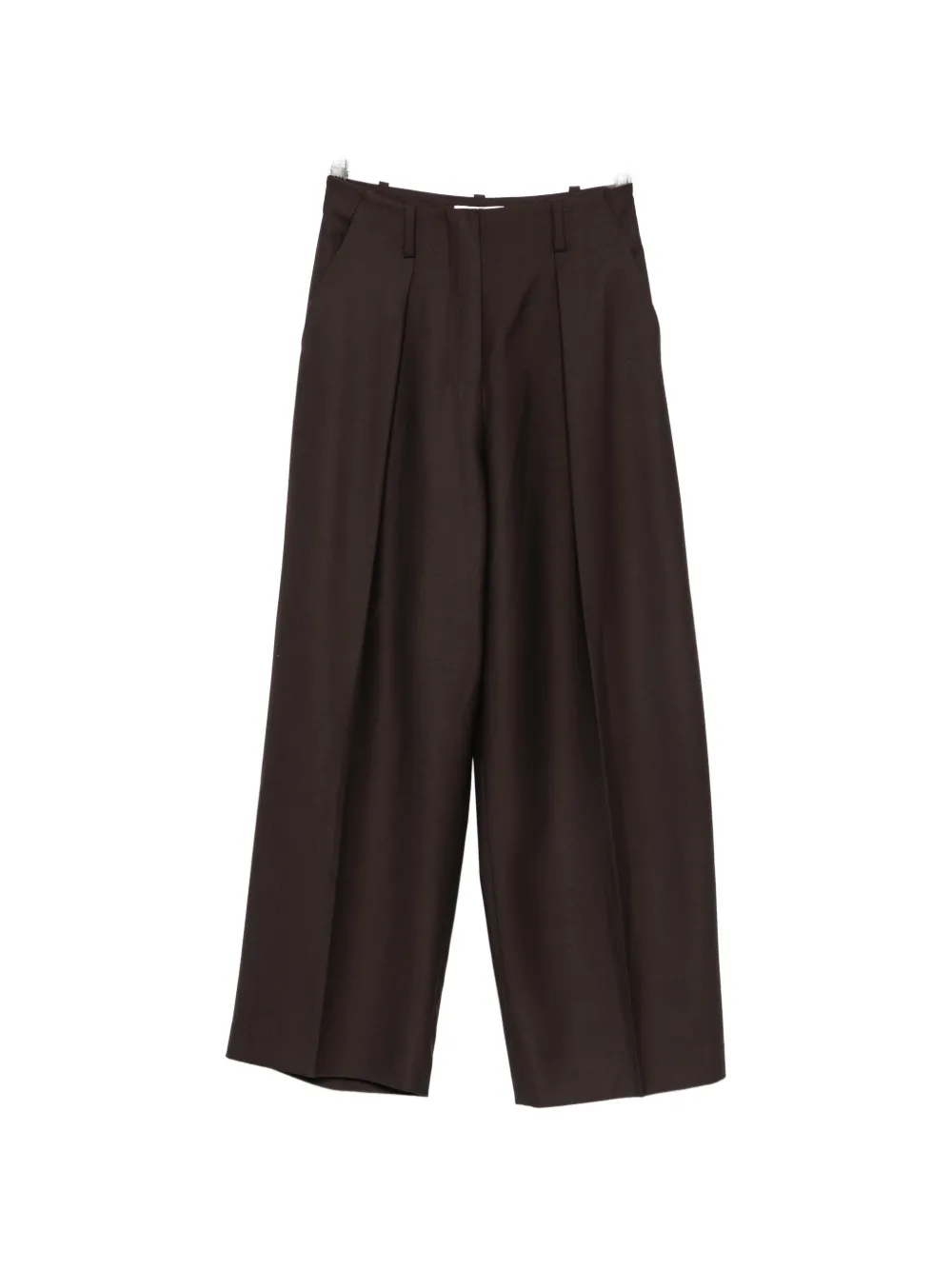Maje pleated flared trousers - Marrone
