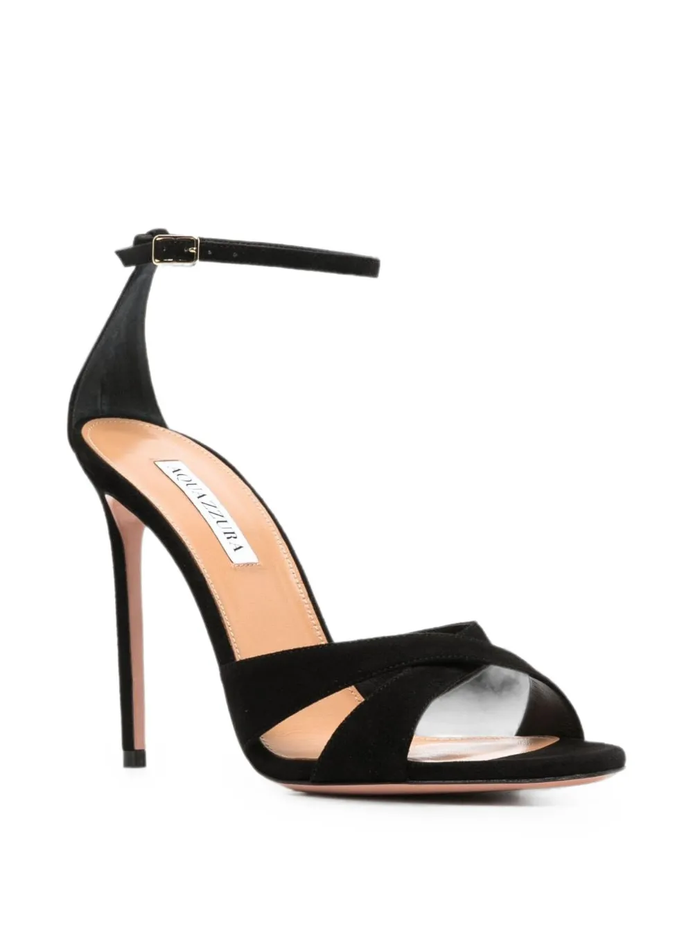 Aquazzura cross-strap stiletto-heel sandals Zwart