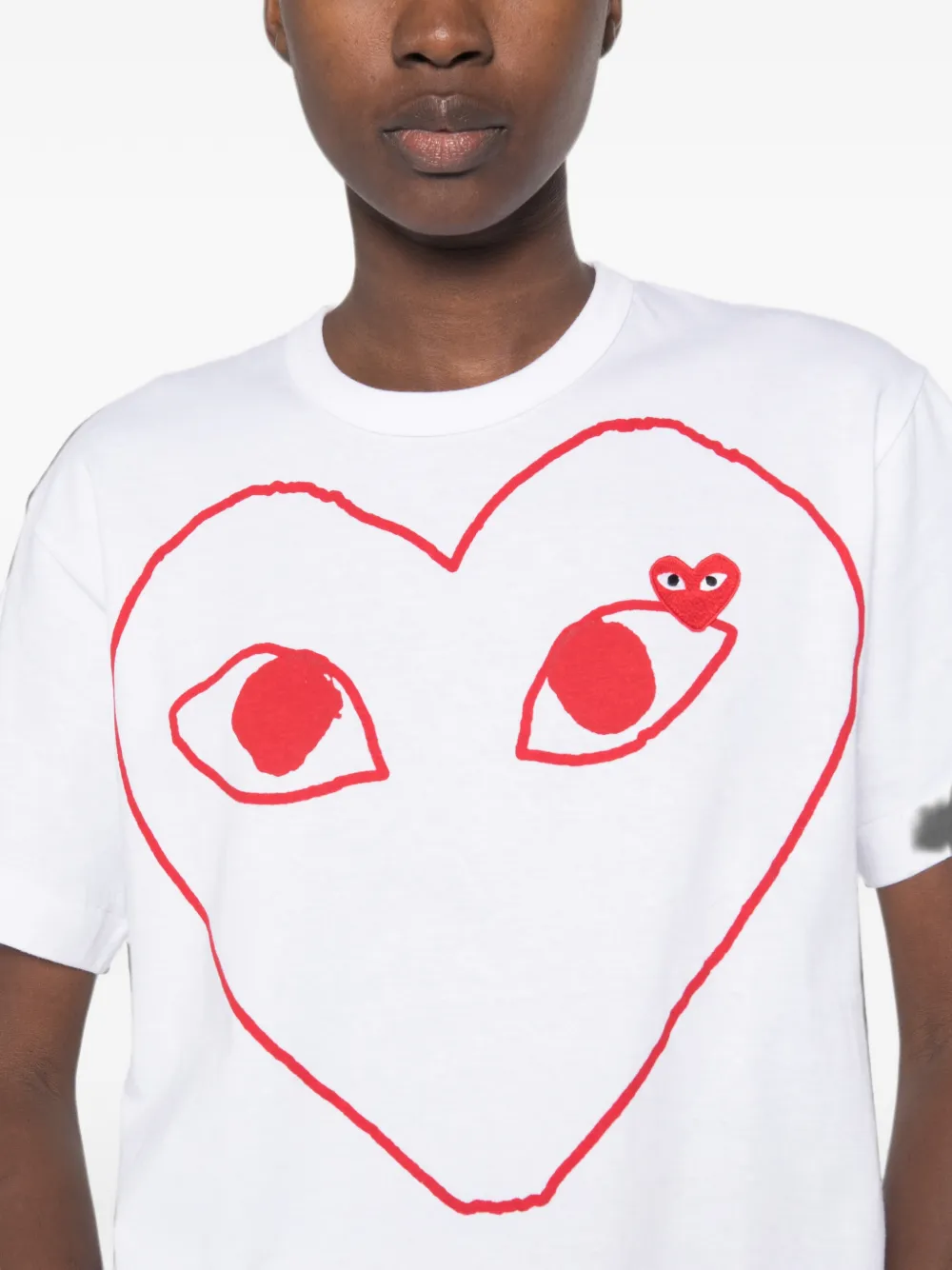 Comme Des Garçons Play T-shirt met hartprint Wit