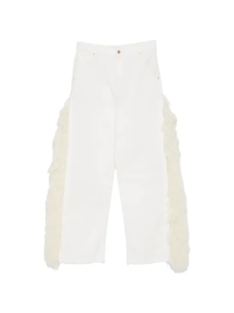 DARKPARK jeans con flecos y dobladillo sin rematar
