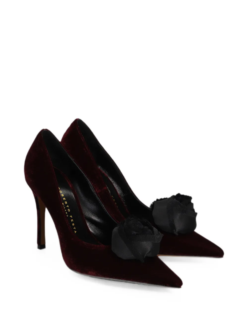 Roberto Festa Lisette floral-appliqué pumps Rood