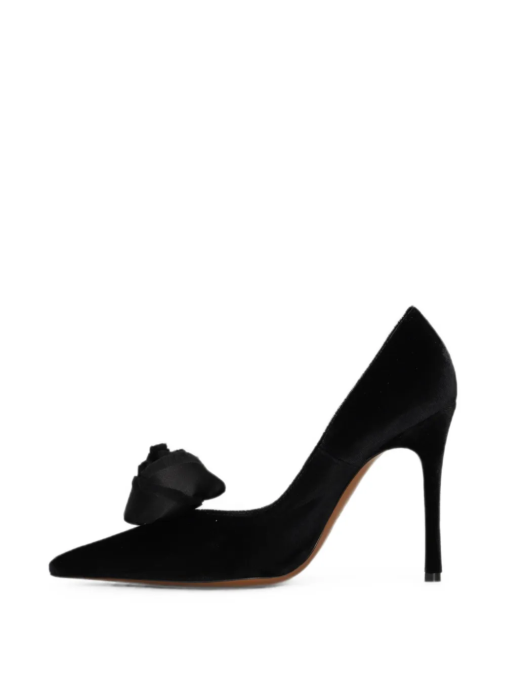 Roberto Festa Lisette pumps met puntige neus en roos-detail Zwart