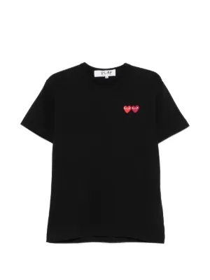 Comme Des Garçons Play Scattered Hearts Cotton T-shirt | Black
