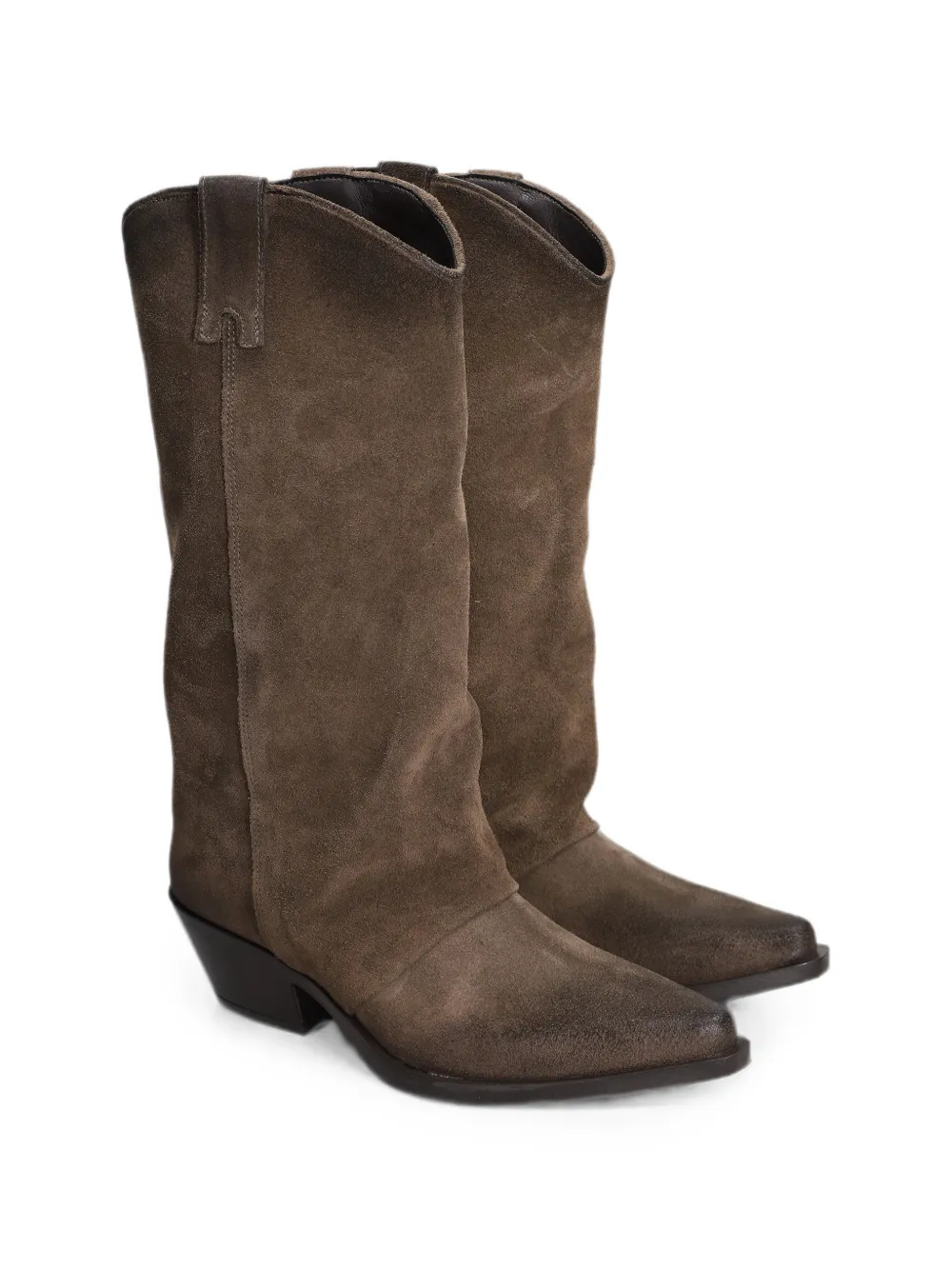 Metisse distressed-effect western boots Bruin