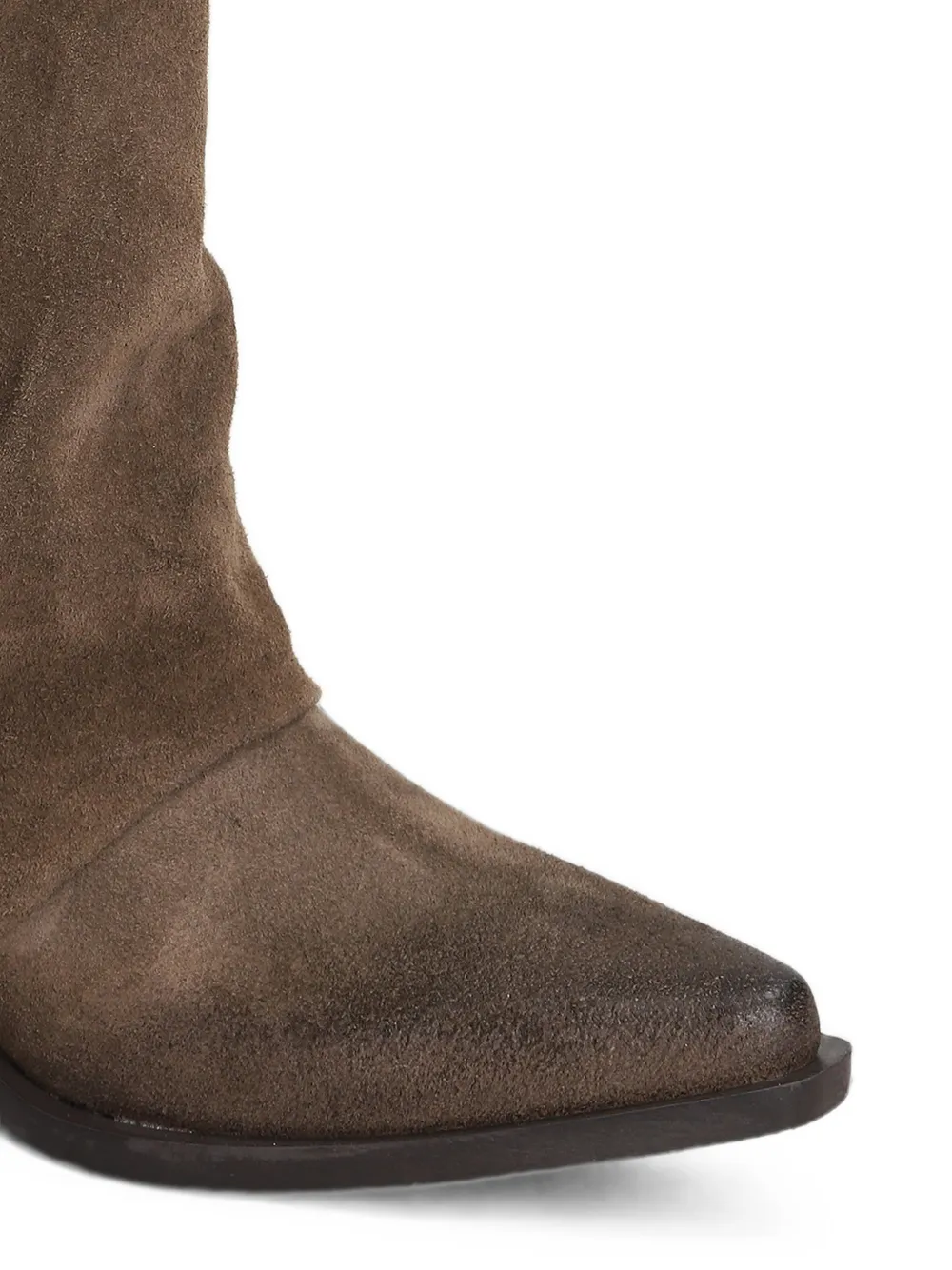 Metisse distressed-effect western boots Bruin