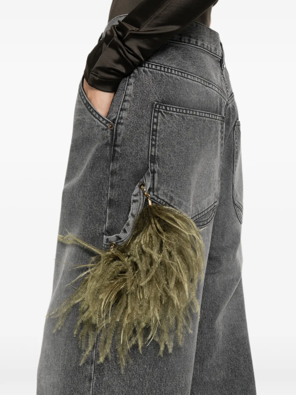 DARKPARK Lisa gerafelde jeans Zwart