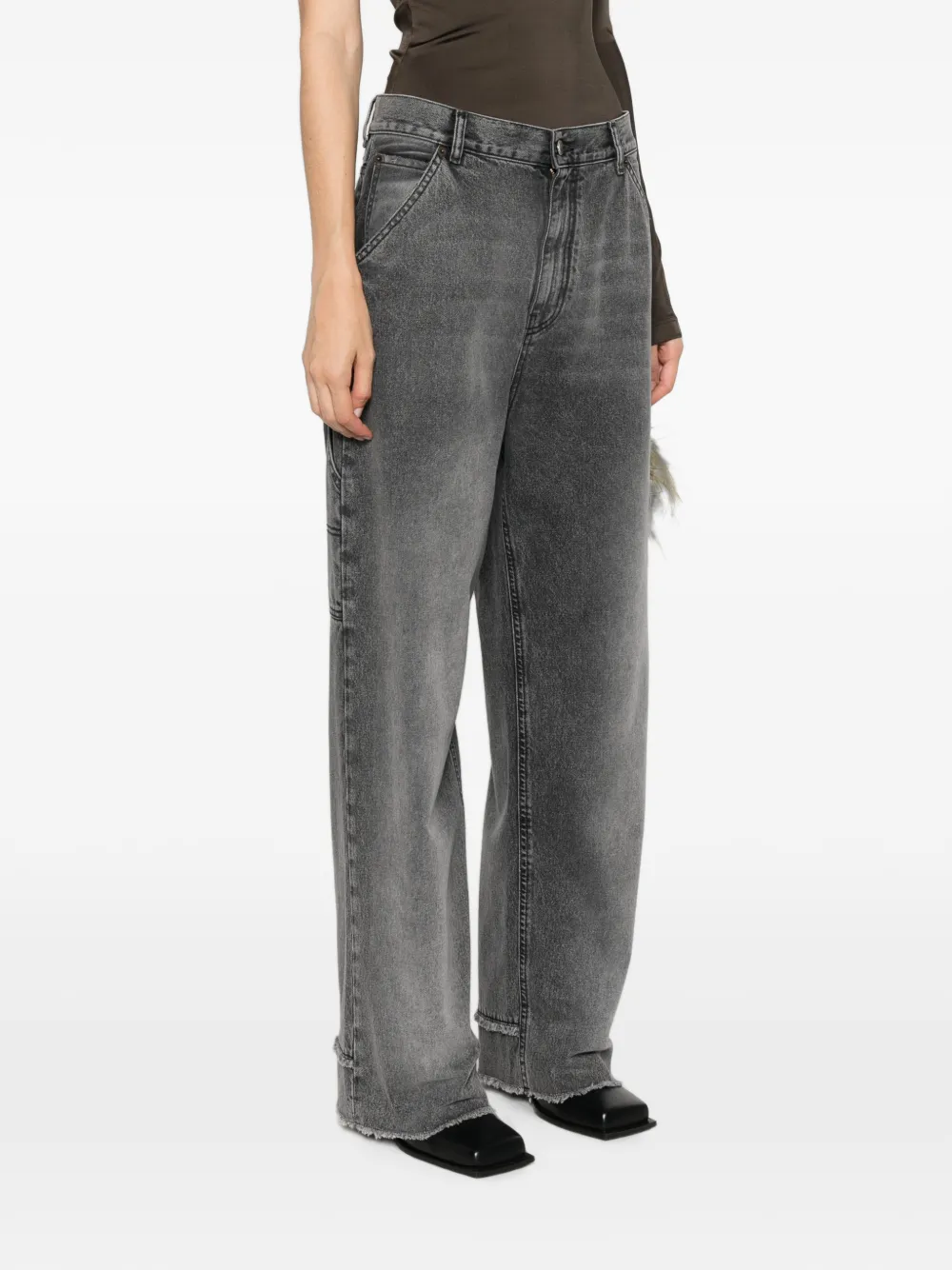 DARKPARK Lisa gerafelde jeans Zwart