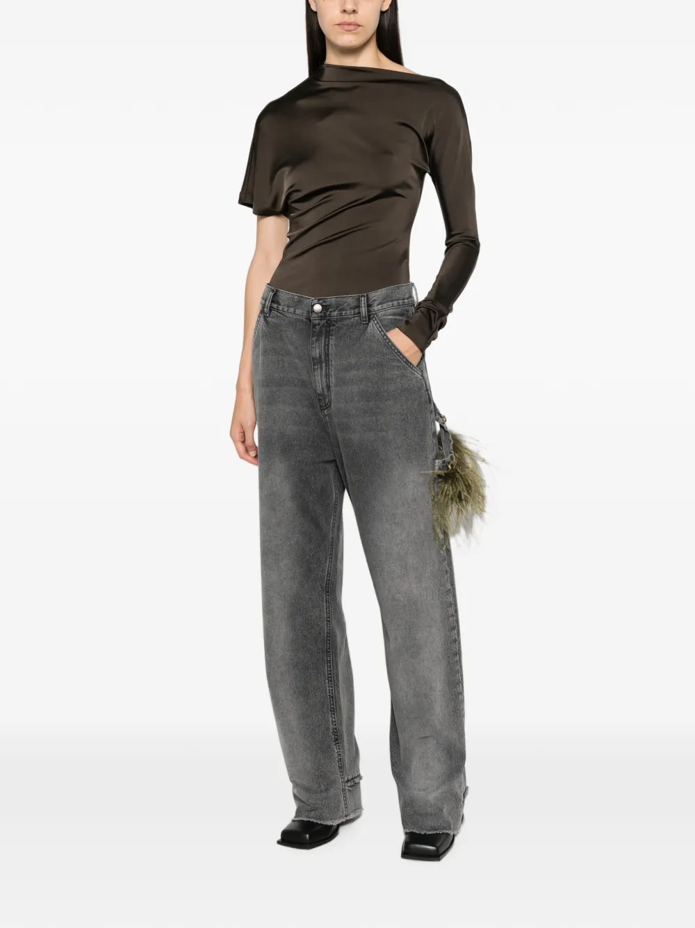 DARKPARK Lisa gerafelde jeans Zwart