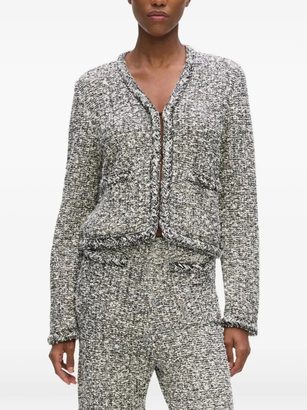 Karl Lagerfeld Bouclé vest Wit