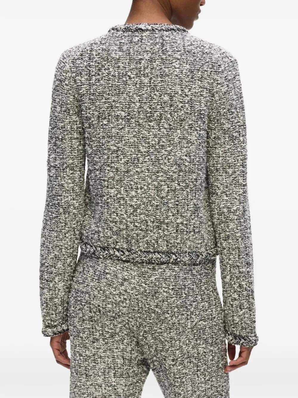 Karl Lagerfeld Bouclé vest Wit