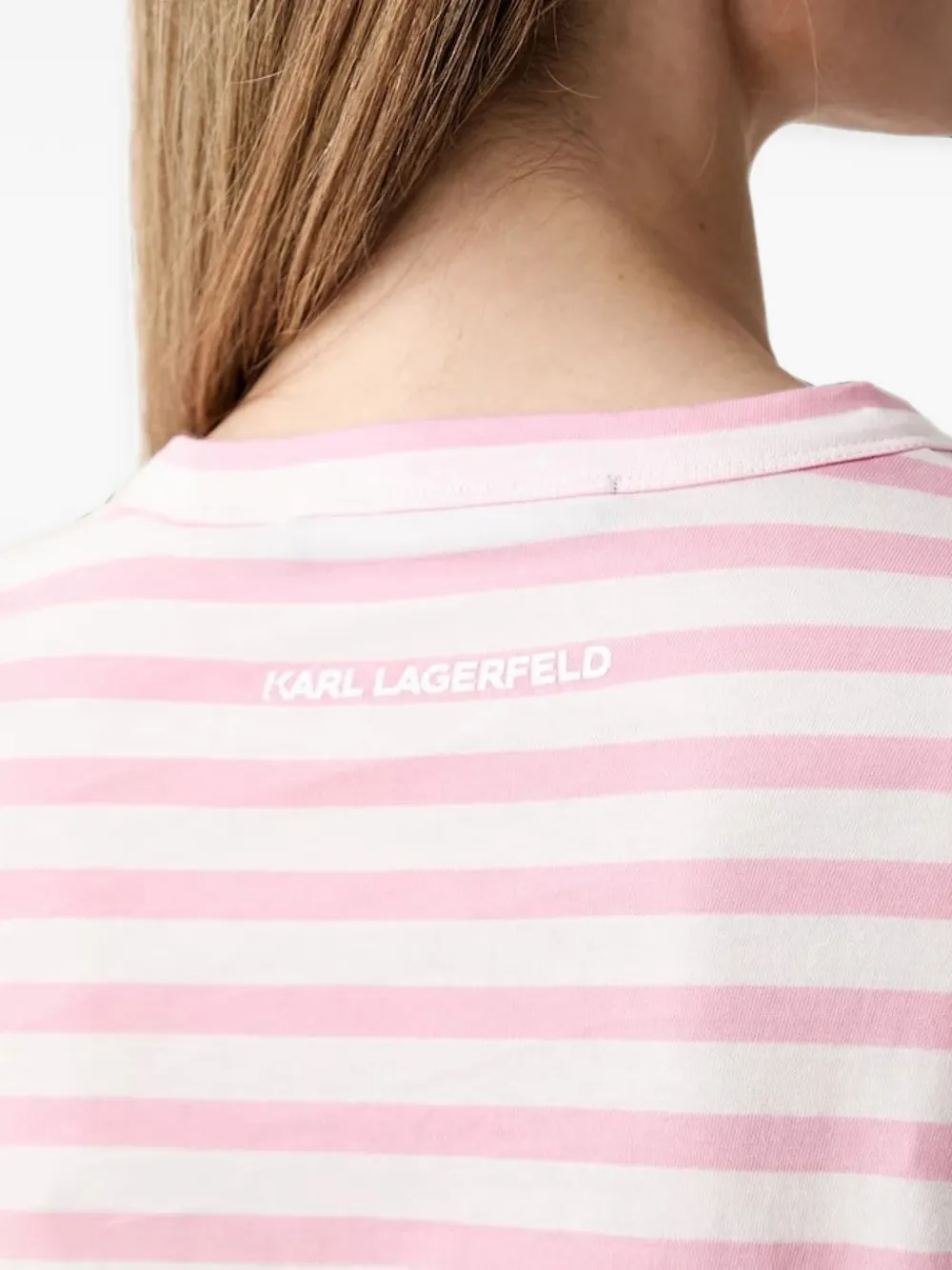 Karl Lagerfeld Ikon Aquarelle long-sleeve T-shirt Roze
