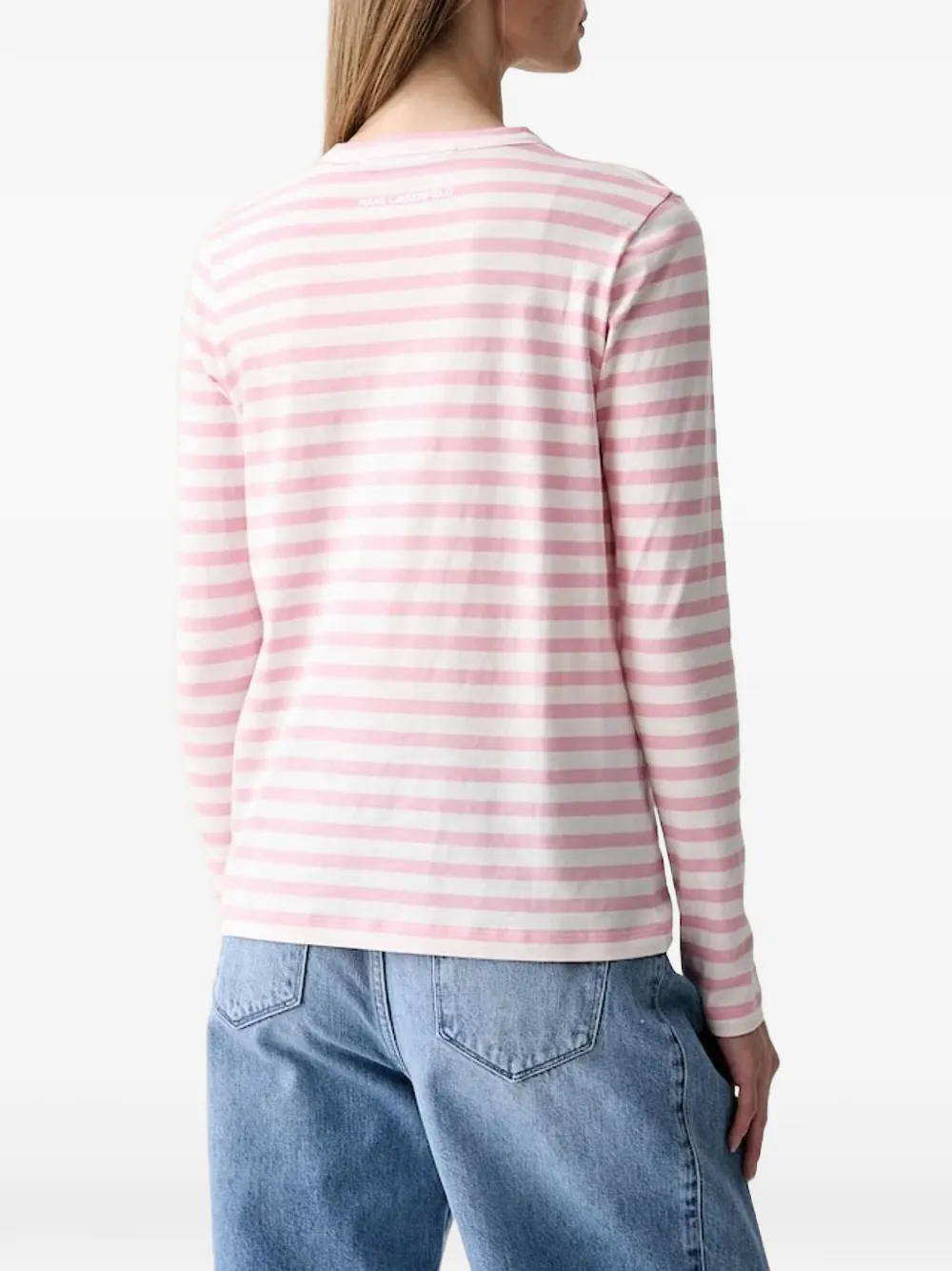 Karl Lagerfeld Ikon Aquarelle long-sleeve T-shirt Roze