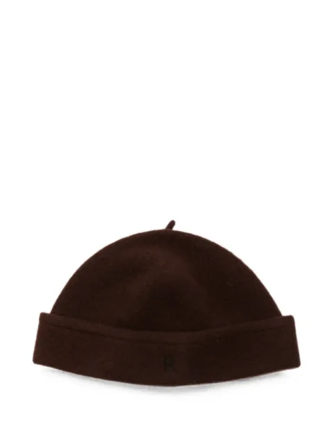 RANRA logo-embroidered felt beanie hat