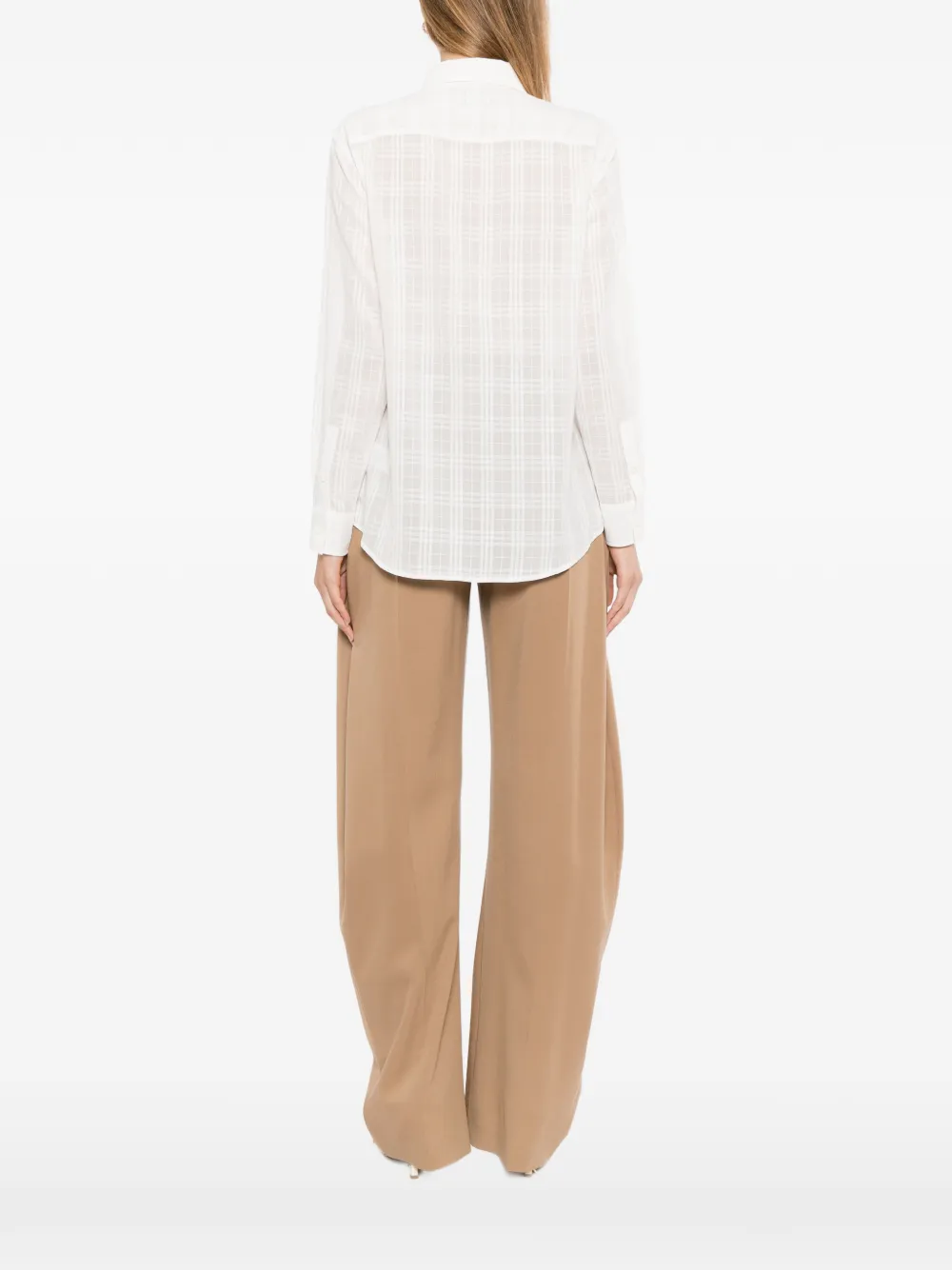Burberry Emma Check katoenen overhemd Wit