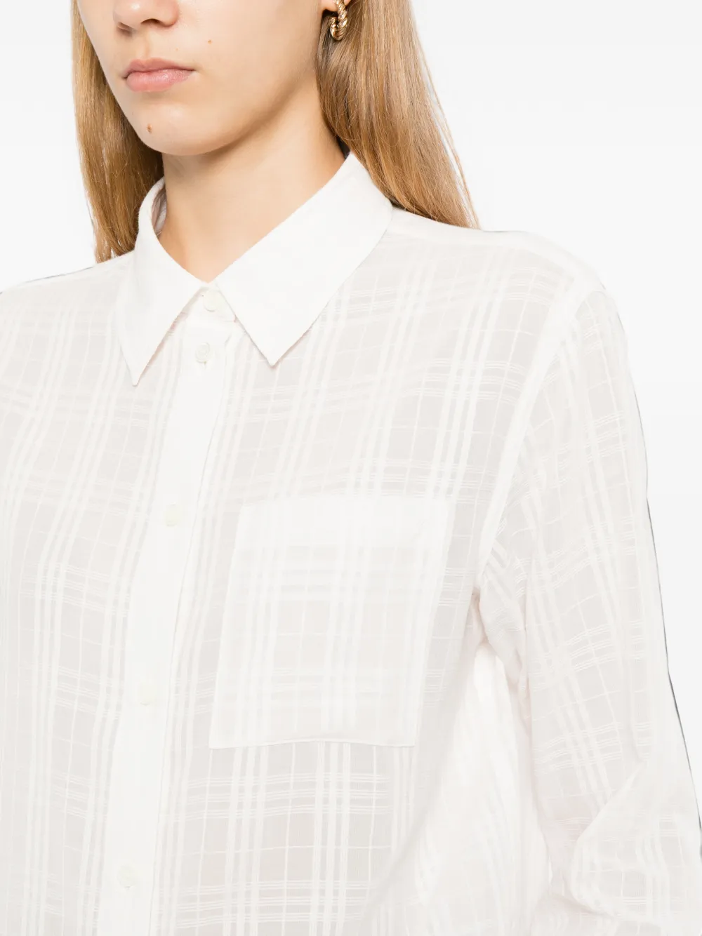 Burberry Emma Check katoenen overhemd Wit