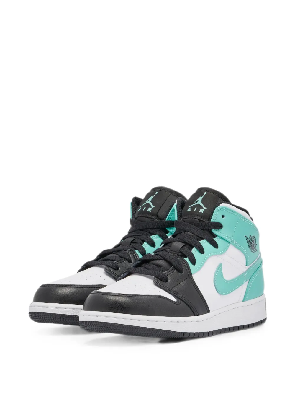 Jordan 1 Mid Tropical Twist Igloo leather high-top sneakers Wit
