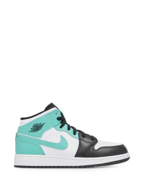 Jordan Jordan 1 Mid Tropical Twist Igloo leather high-top sneakers