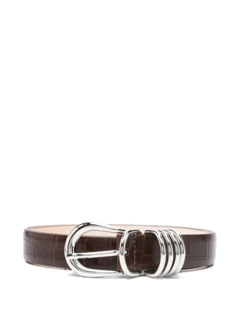 Déhanche Hollyhock alligator-embossed leather belt