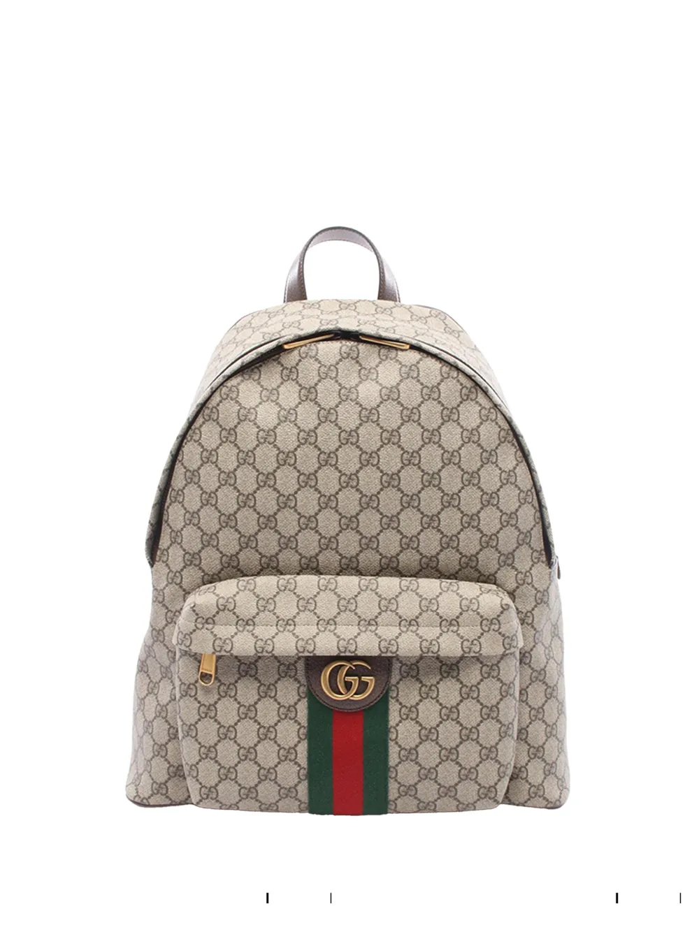 Gucci Pre-Owned 2000-2015 mittelgroßer GG Supreme Web Ophidia Rucksack - Nude