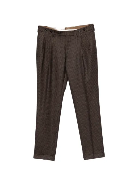 Berwich Barber houndstooth-pattern pleated trousers